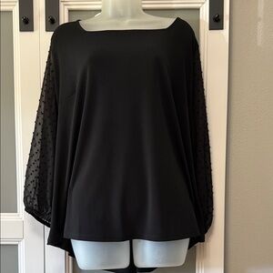 Adrianna Papell Black Dolman Sleeve Blouse
